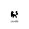 Wolf icon logo silhouette origami design