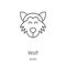 wolf icon vector from arctic collection. Thin line wolf outline icon vector illustration. Linear symbol for use on web and mobile
