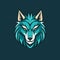 Wolf Logo Design With Blue Color Gradients