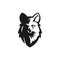 Wolf logo design masculine black dark