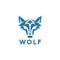 Wolf logo. Easy to change size, color and text