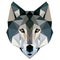 Wolf low poly design geometric, vector animal illustration face logo icon