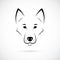 Wolf Muzzle on white background. Line art.