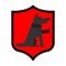 Wolf Shield heraldic symbol. Sign werewolf for coat of arms. Roy