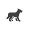 Wolf side view vector icon