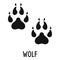 Wolf step icon, simple style.