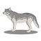 Wolf vector illustration style Flat side profile