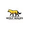 Wolf Walks Illustration Design Vector Template