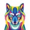 wolf wild life technicolor icon