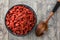 Wolfberries or Goji berries in bowl