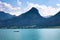 Wolfgang See lake with Sparber and Bleckwand peaks