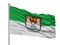 Wolfsburg City Flag On Flagpole, Germany, Isolated On White Background