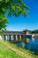 Woljeong Korean traditional bridge on river in Gyeongju, Korea