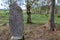 Wolosate, Malopolskie / Poland - April, 28, 2019: Old cemetery in a village in the mountains. Burial place in a small village