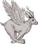 Wolpertinger Running Side Drawing