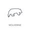 Wolverine linear icon. Modern outline Wolverine logo concept on