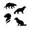 Wolverine vector silhouettes