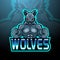 Wolves esport logo mascot design