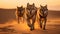 Wolves Navigating the Desert\\\'s Challenges