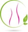 Woman, abstract, naturopath and orthopedic logo