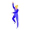 Woman acrobat icon isometric vector. Person team