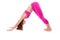 Woman Adho Mukha Svanasana, Downward-Facing Dog Yoga Pose side view