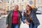 Woman admiring the sights with her elderly mother