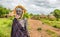 Woman from the african tribe Mursi, Omo Valley, Ethiopia