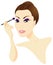 Woman Applying Make-up