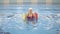 Woman in Aquarobic Fitness Swimming Pool