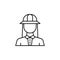 woman, archaeologist, avatar icon. Simple line, outline vector elements of archeology for ui and ux, website or mobile application