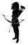 woman archer warrior silhouette