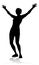 Woman Arms Raised Person Silhouette