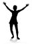 Woman Arms Raised Person Silhouette