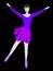 Woman asian dancing purple clothes