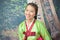 Woman asian girl hanbok dress