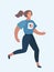 Woman athletes on running race