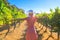 Woman in Australian Vineyard