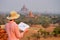 Woman in Bagan during sunshine