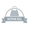 Woman bags logo, simple gray style