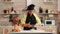 Woman baker using flour sieve