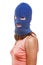 Woman in balaclava