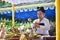 Woman Balinese Priest as the Praying Leader on Hindu Bali Ritual