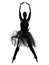 Woman ballet dancer leap dancing ballerina silhouette