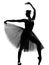 Woman ballet dancer standing pose