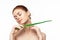 woman with bare shoulders aloe cosmetics spa treatments