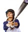 Woman Baseball or Softball Player batting