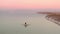 Woman bathes in the dead sea.