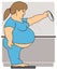 Woman on Bathroom Scales