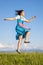 Woman in bavarian traditional dirndl